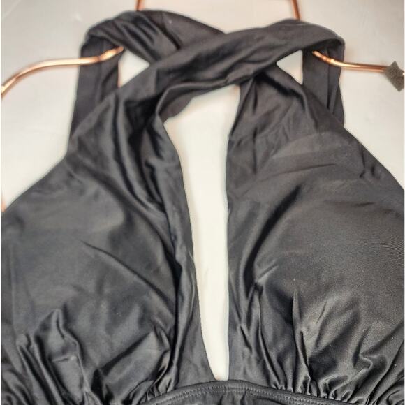 New Black One Piece Swimsuit Sexy Bathing Suit Peek A Boo Size XL - Picture 6 of 16